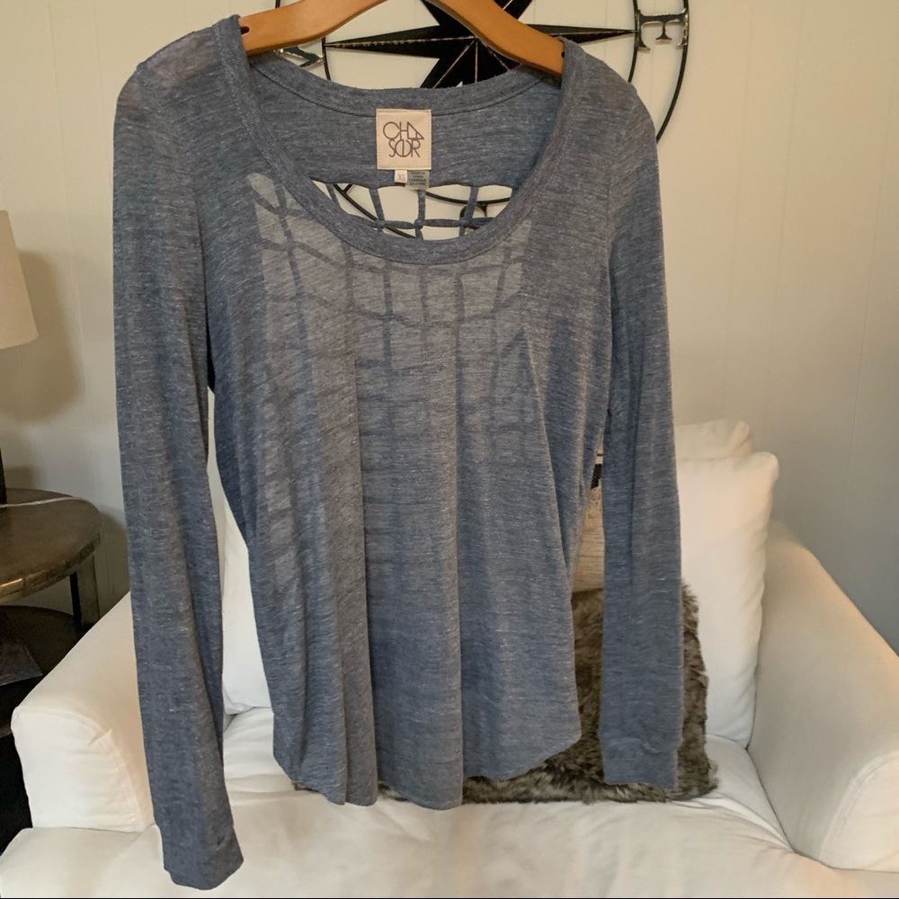 Gray lightweight blouse